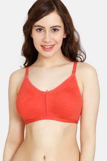 Buy Rosaline Everyday Double Layered Non Wired 3/4th Coverage T-Shirt Bra - Fiery Red